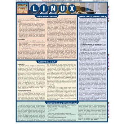 LINUX Quick Study Computer - Laminated Pamphlets By BarCharts, Inc - NEW