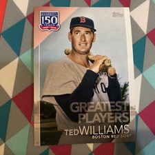 #90 Ted Williams red Sox 5x7 Silver 04/49 made 2019 Topps 150 Years of Greatest