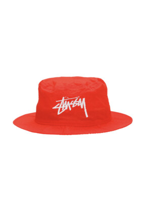 Nike ‎x Stussy Habanero Red Bucket Hat Unisex Size S/M Authentic