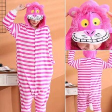 Adult/Kids Sleepwear Cheshire Kigurumi Cartoon Costume Pajamas Cat Cosplay UK