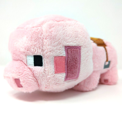 Minecraft Saddled Pig w/ Saddle Plush 7'' Mojang Jinx Happy Explorer | HTF, RARE!