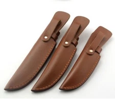 Leather Sheath Fixed Blade Knife Straight Knife Scabbard Pouch 4 Sizes