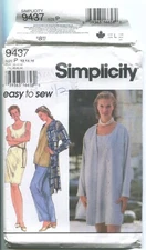 SIMPLICITY 9437 MISSES' PANTS, TOP, DRESSES & JACKET SZ 12-16 UNCUT 1995