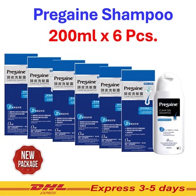 6x Pregaine Clear Gel Shampoo Men Women Solution Normal Oily Prevent Hair Loss