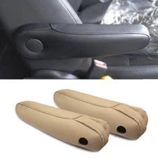 2*Left/Right Seat Armrest Handle BEIGE/Tan Leather Cover For Honda Odyssey 04-12