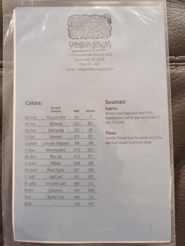 Sheepish Designs A Curious Needlework 67th Exemplary Cross Stitch Chart Pattern - Picture 3 of 4