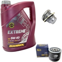 MotoröL ÖLfilter SM118 5W40 5Liter + ÖLablassschraube FüR Opel Renault Volvo