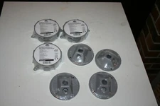 NEW 3-HUBBELL- BELL 5372-0 ROUND SPLICE BOXES AND 4- HUBBEL ROUND CLUSTER COVERS