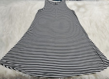 Old Navy Dress Swing Stripe Black White Sleeveless Women XS Extra Small N-10