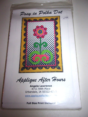 ''POSY IN POLKA DOT'' QUILT PATTERN BY APPLIQUE AFTER HOURS