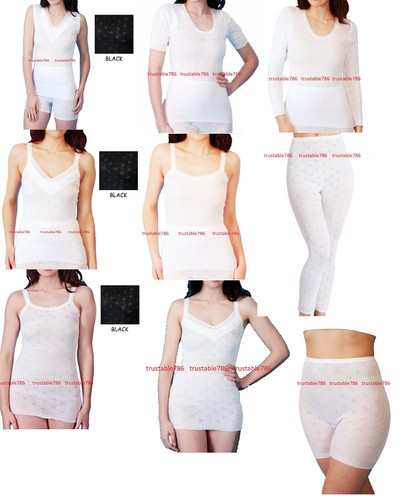 Ladies Womens Thermal Underwears Short Long Sleeve Tops Vest & Long John UK Made - 第 1/13 張圖片