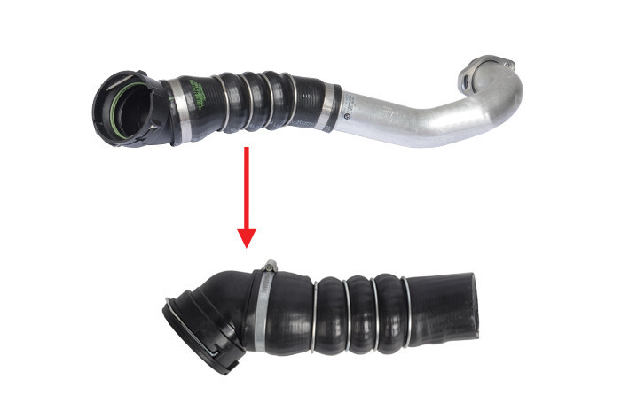 Turbo Hose Charge Air Hose For BMW 5 Series Sedan (E60) 520d 11617808416