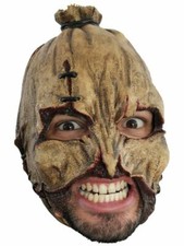 SCARECROW CHINLESS HEAD MASK WITH CHINSTRAP LATEX HORROR HALLOWEEN