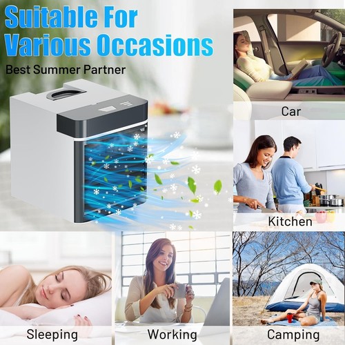 Portable Air Conditioners Fan, Mini Air Conditioner with 2 Ice Packs, 3 Speed An - Picture 7 of 7