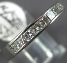 .59CT DIAMOND 14KT WHITE GOLD 3D 3MM PRINCESS CHANNEL WEDDING ANNIVERSARY RING