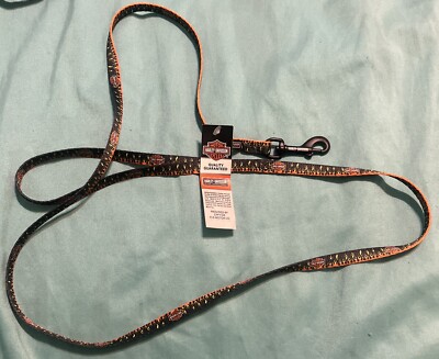 2012 Harley Davidson 4  Dog Leash Flames Harly Logo Nwt