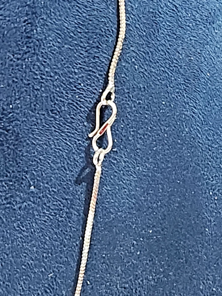 Juego de colgantes en oro blanco relleno/creado en laboratorio corte diamante PREMIUM 50 CM/UK/S Foto 4 de 4