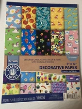 ArtSkills Crafter's Closet 9" x 12" Decorative Paper Playful Patterns 20 Sheets