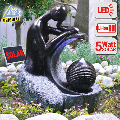 SOLAR GARTENBRUNNEN SPRINGBRUNNEN SOLAR BRUNNEN ZIERBRUNNEN WASSER TEICH WASSER