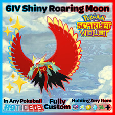 ✨ ROARING MOON Shiny 6IV ✨ Pokemon SCARLET and VIOLET Battle Ready Paradox FAST