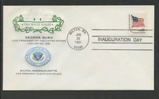 US 1597,  1981 BUSH INAUGURATION, JAN. 20, 1981 KENNEBUNKPORT, ME. (US3820K)