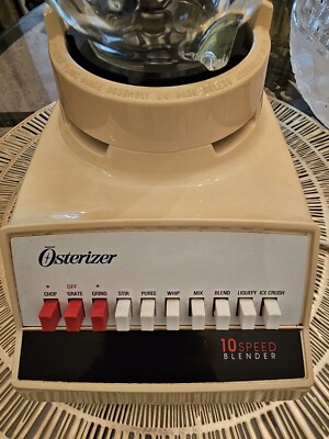 Vintage Sunbeam Oster Osterizer Blender 890-08N 10 Speed 5 Cup