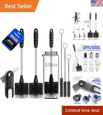 Stainless Steel Bottle Cleaning Brushes   6 Pack with Versatile Straw Options