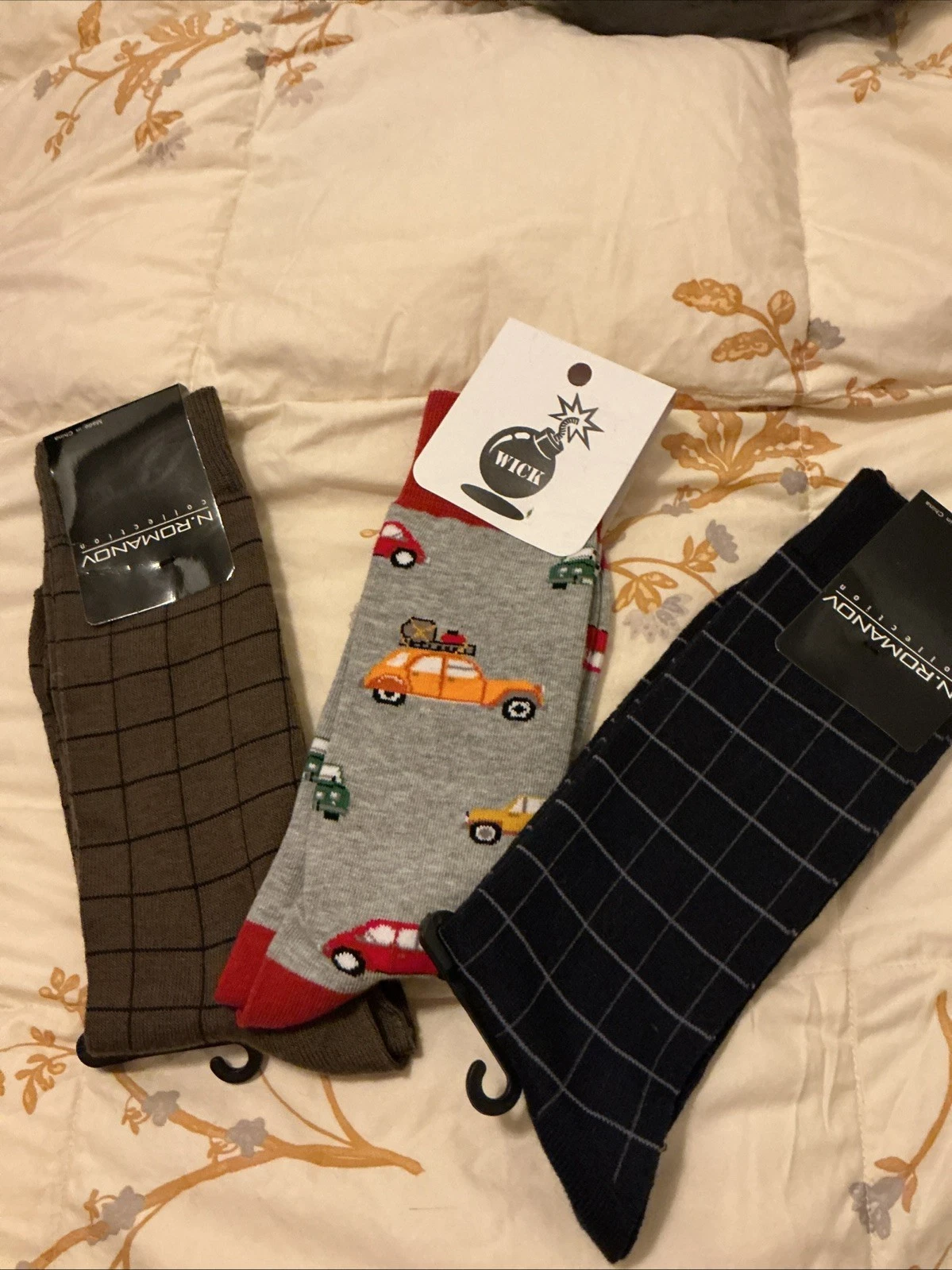Lot Of 3 Mens Luxury Dress Socks Pima Cotton Blend SOFT