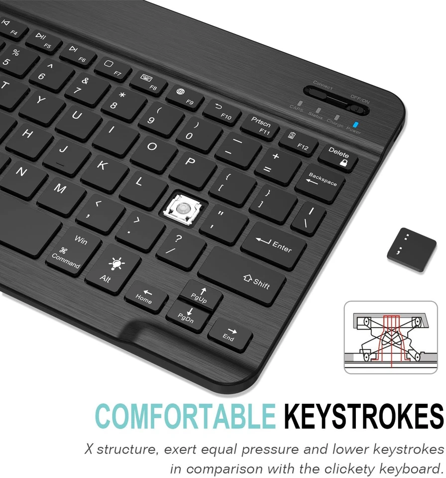 Universal Backlit 7-Colors Ultra Light Slim Portable Wireless Bluetooth 3.0 K... - Image 3 of 4