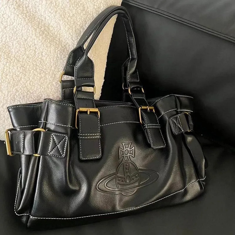 Vivienne Westwood Accord Tote Bag Orb Embossed Black Bag Outlet Product