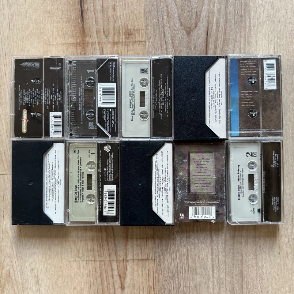 10x STYX Cassette Tape Lot: RARE Paradise Theater Cornerstone Greatest Hits - Image 2 of 3