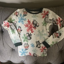 Burt  s Bees Kids Pajama Top W/ Cozy Penguins  Snowflakes - 100 Organic Cotton