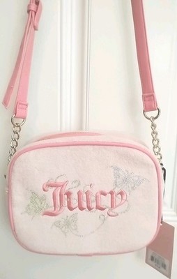 Juicy Couture Pink   Terry Cloth Small Spring Summer Crossbody Handbag...