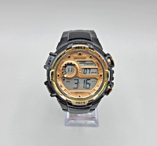Armitron Pro Sport 40/8347 Mens Watch 49mm Gold Black Digital 100M Chrono Alarm