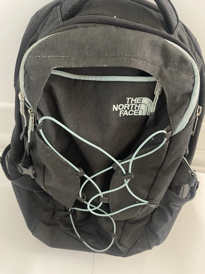 The North Face Borealis Luxe Backpack Gray Turquoise Laptop Hiking Travel - Image 2 of 4