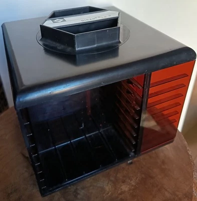 Vintage 70/80's: support présentoir K7 cassettes audio design MP GIRANDOLA  CA11 - Photo 1/4