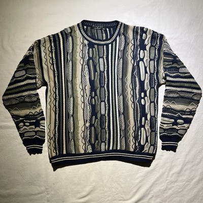Vintage Protege Sweater Coogi Style 3D Knit Textured VTG 90s Size XXL Chunky USA