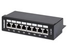 Intellinet Patch Panel, Cat6a, FTP, 8-Port, Desktop, Shielded, 90° Top-Entry Pun