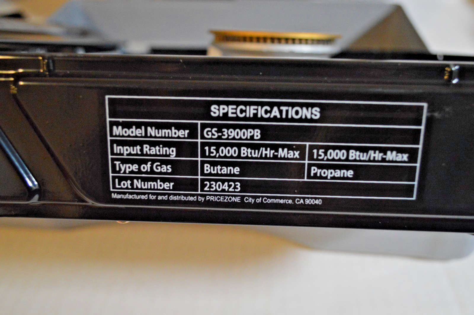 GAS ONE GS-3900PB DUAL Gas Butane Propane Portable 15,000 BTU Gas Stove