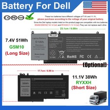   G5M10/RYXXH Battery for Dell Latitude E5250 E5450 E5550 Latitude 11 3150 3160