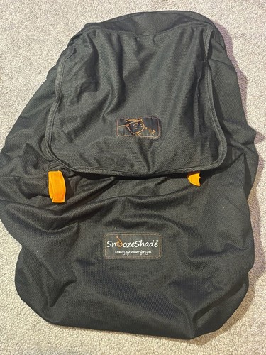 SnoozeShade Original Black Stroller Sun and Sleep Cover with Orange Trim