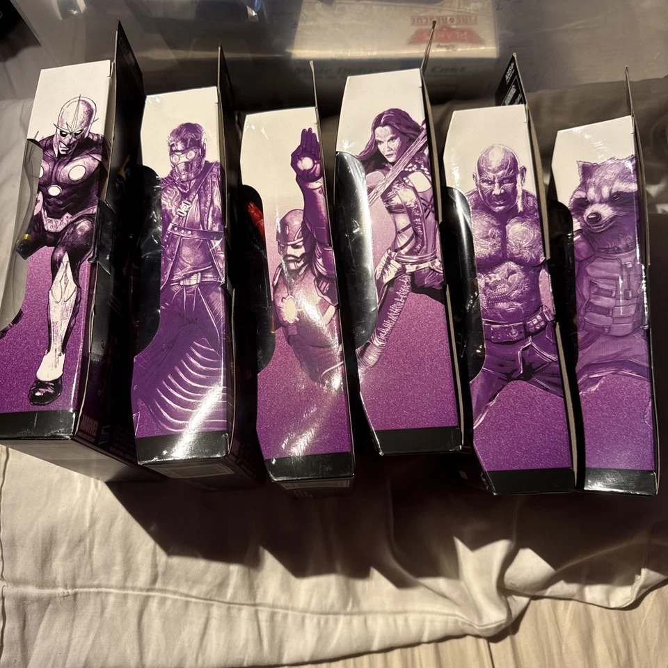 Marvel Legends 2014 Full Set Guardians Of The Galaxy Action Figures Groot BAF - Image 4 of 4