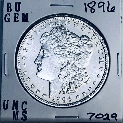 1896 BU GEM MORGAN SILVER DOLLAR UNC MS+++ U.S. MINT RARE COIN 7029