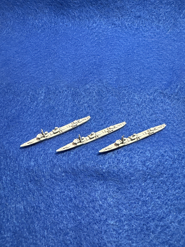 GHQ Micronauts WWII  1/2400, Japanese Fubuki Class DD,  assembled and primed