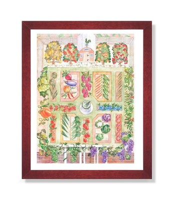 Vegetable Garden Cafe Kitchen Diner Contemporary Picture Framed Art Print