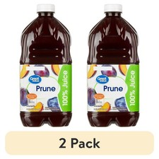 Great Value 100 Prune Juice, 64 fl oz 2 pack D