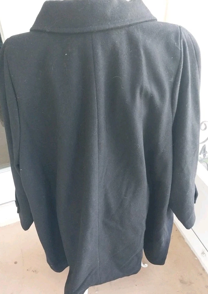 WOMAN WITHIN WOMENS BLACK WOOL BLEND COAT SIZE 24W - Image 3 of 4