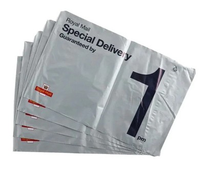 Royal Mail C4 Special Delivery Umschläge Uni Silber 5 Stück  