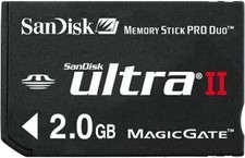 SanDisk 2 GB Ultra II Memory Stick PRO Duo SDMSPDH-2048-901 