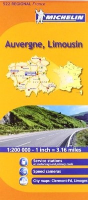 Auvergne, Limousin Michelin Regional Map (Miche... by Michelin Sheet map, folded